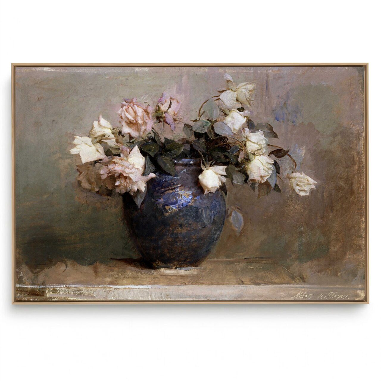 Quadro Decorativo Reprodução Pintores - Abbott Handerson - Rosas 1890