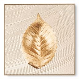Quadro Decorativo Bege e Dourado III