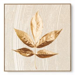 Quadro Decorativo Bege e Dourado IV