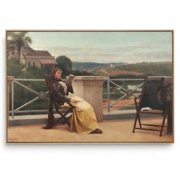 Quadro Decorativo Reprodução Pintores - Almeida Junior - Leitura