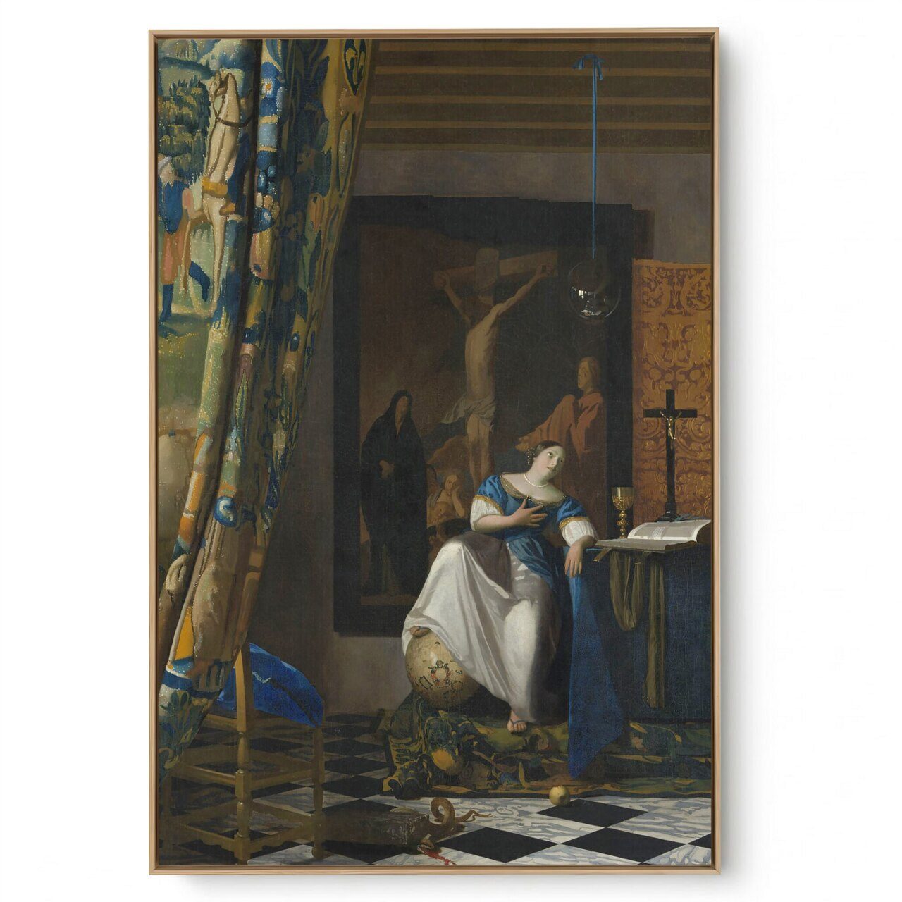 Quadro Decorativo Reprodução Pintore - Vermeer - Alegoria da Fé Católica 1672 
