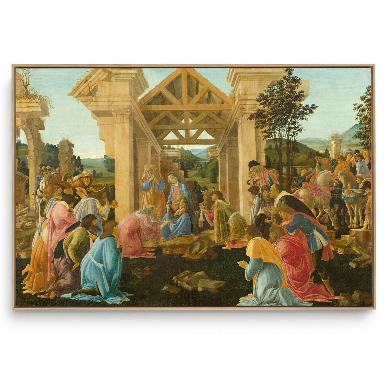 Quadro Decorativo Reprodução Pintores - Sandro Botticelli - A Adoração dos Magos