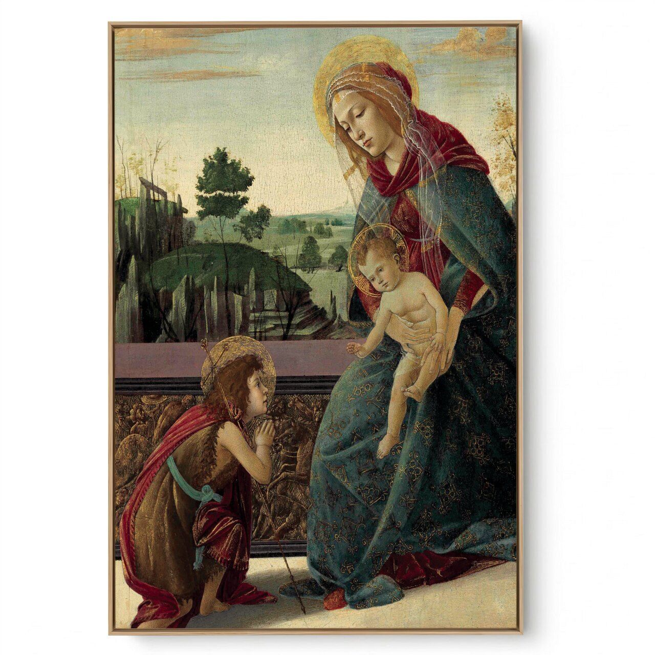 Quadro Decorativo Reprodução Pintores - Sandro Botticelli - The Rockefeller Madonna