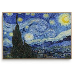 Quadro Decorativo Reprodução Pintores - Van Gogh A Noite Estrelada