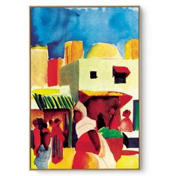 Quadro Decorativo Reprodução Pintores - August Macke - Market in Algiers