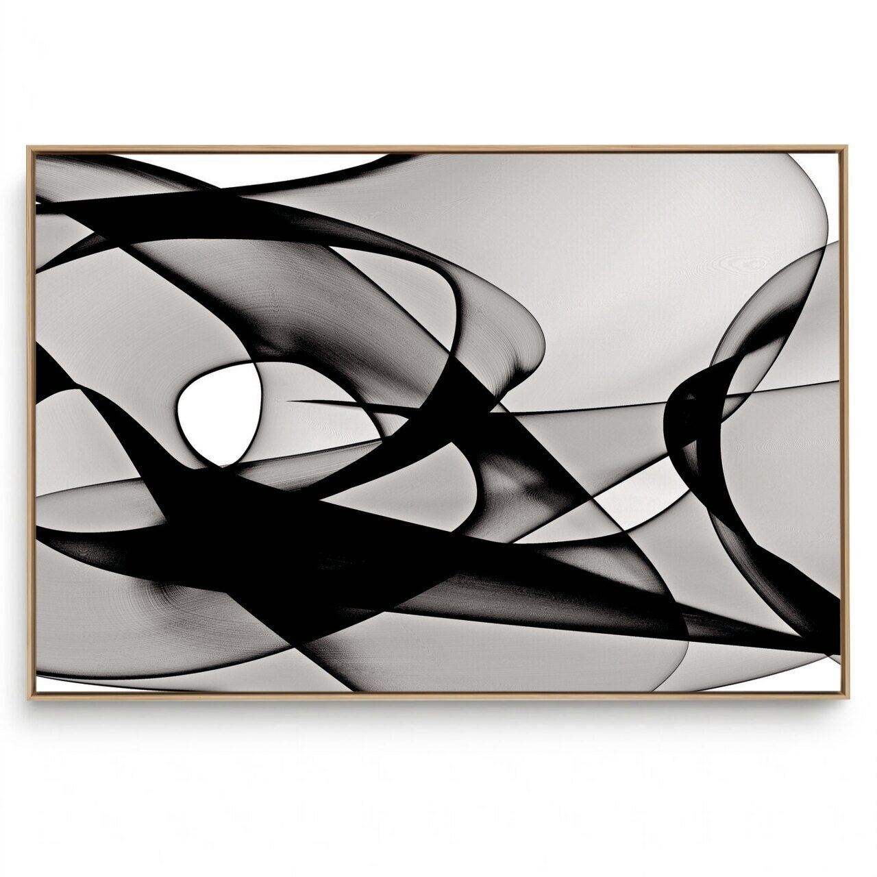 Quadro Preto e Branco Ondulado