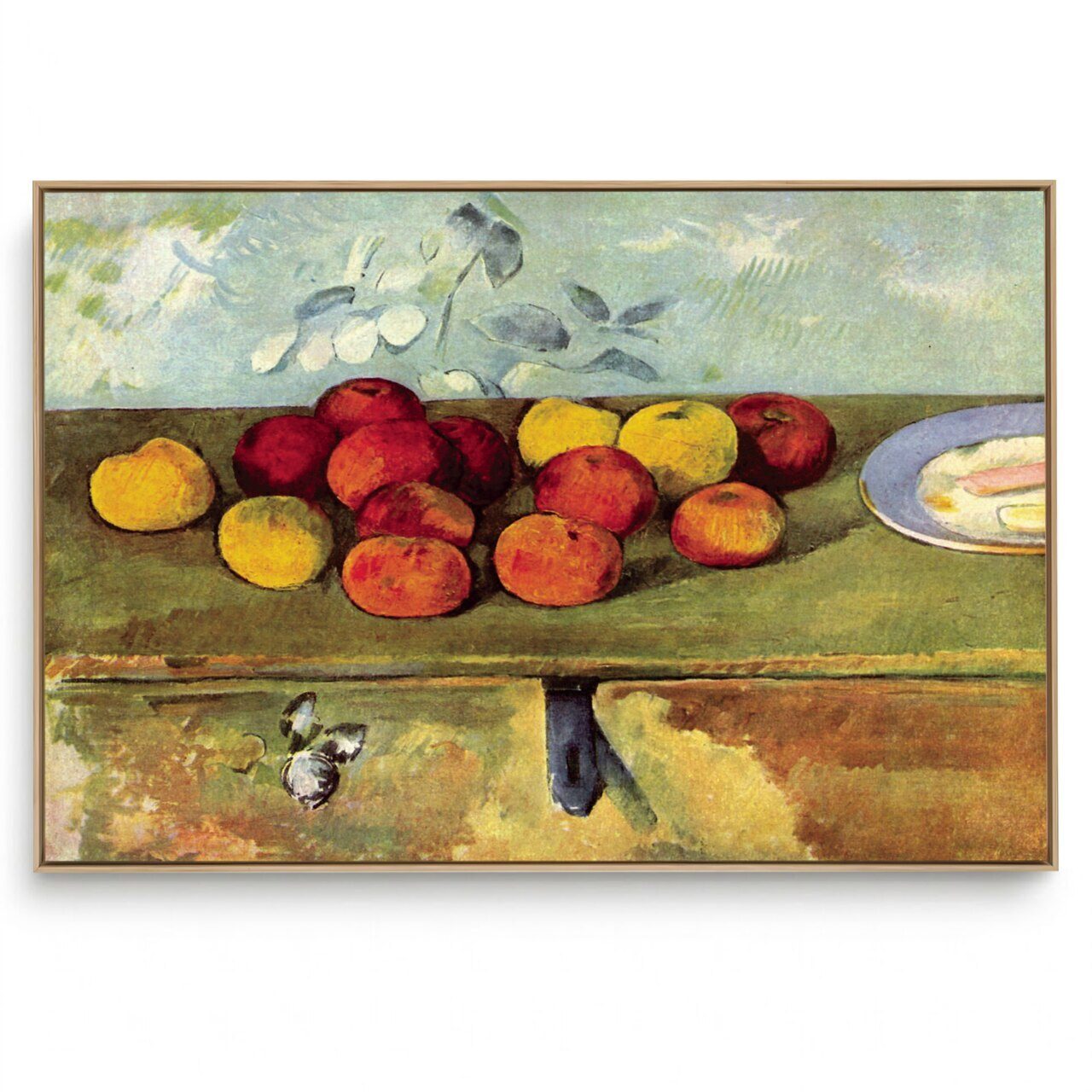 Quadro Decorativo Reprodução Pintores -  Paul Cézanne - Apples and biscuits