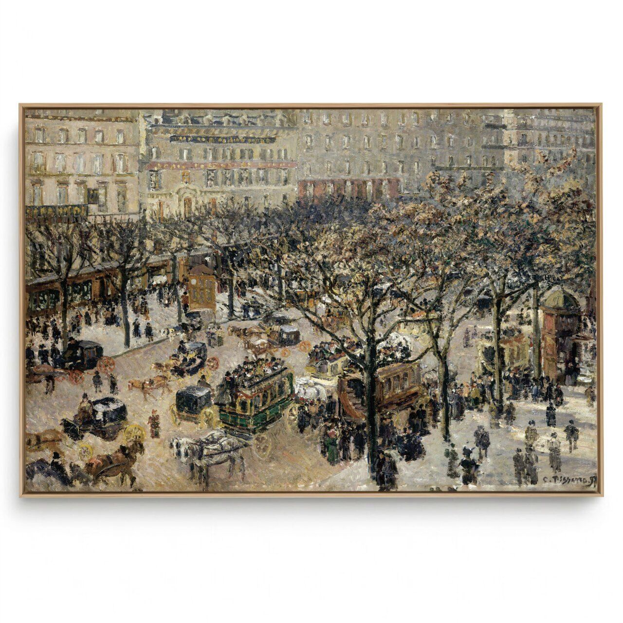 Quadro Decorativo Reprodução Pintores - Camille Pissarro - Boulevard des Italiens