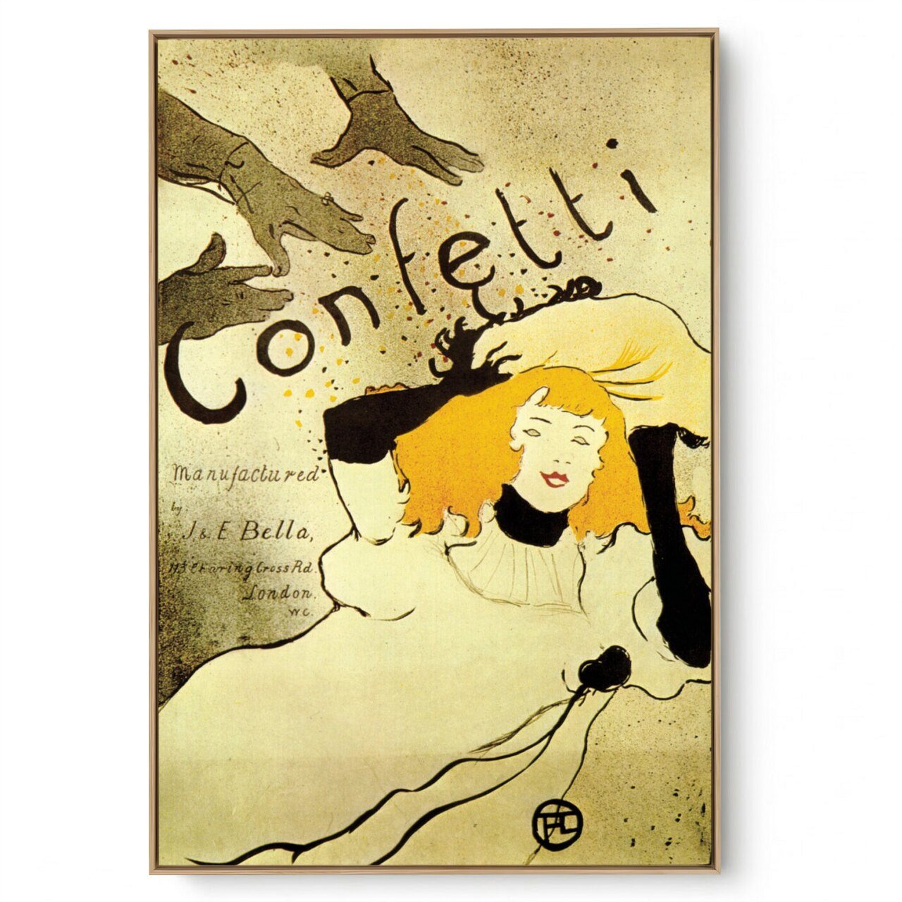 Quadro Decorativo Reprodução Pintores - Lautrec - Confeti