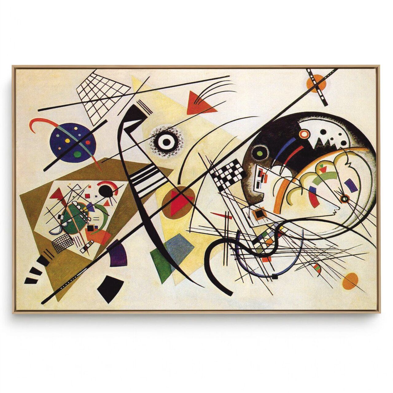 Quadro Decorativo Reprodução Pintores -  Kandinsky Linha Transversal