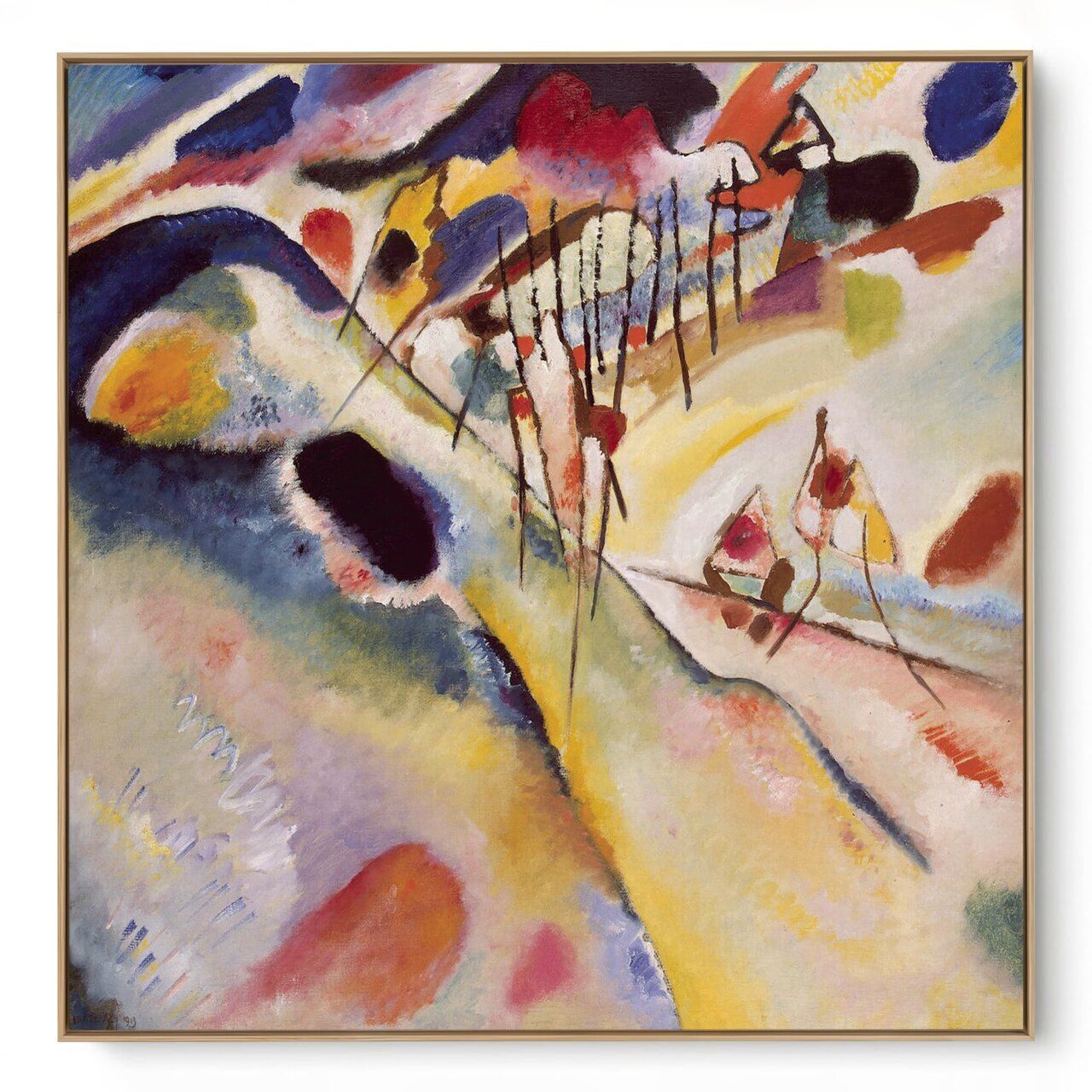 Quadro Decorativo Reprodução Pintores -  Kandinsky Paisagem