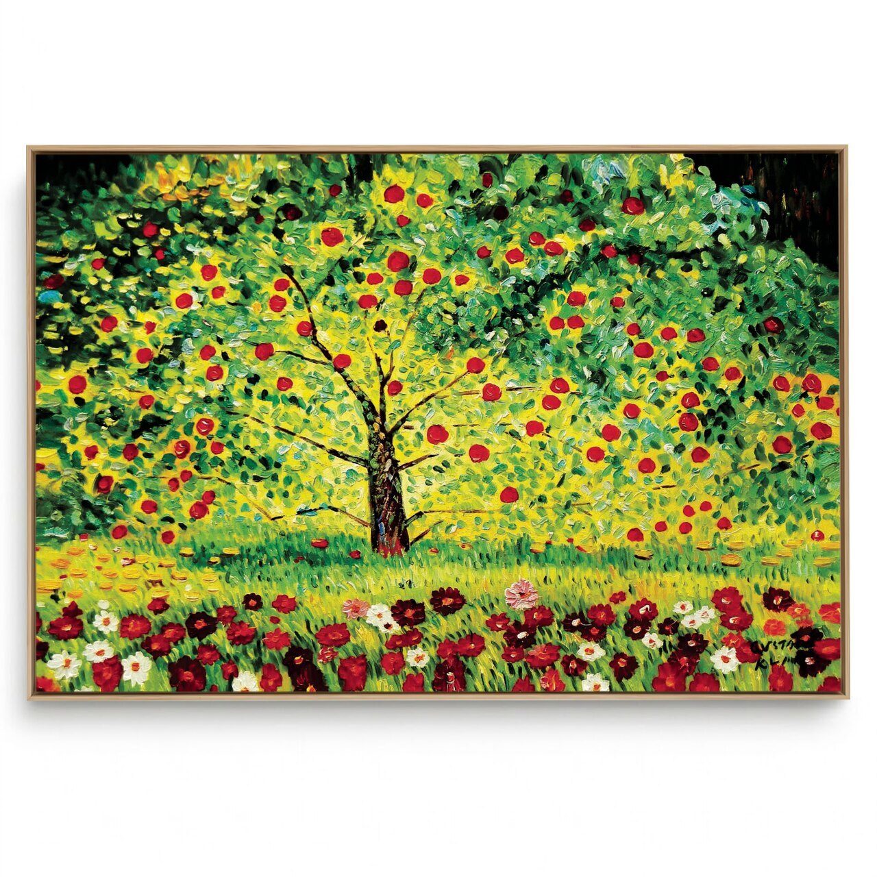 Quadro Decorativo Reprodução Pintores -  Klimt - Árvore de Maçãs