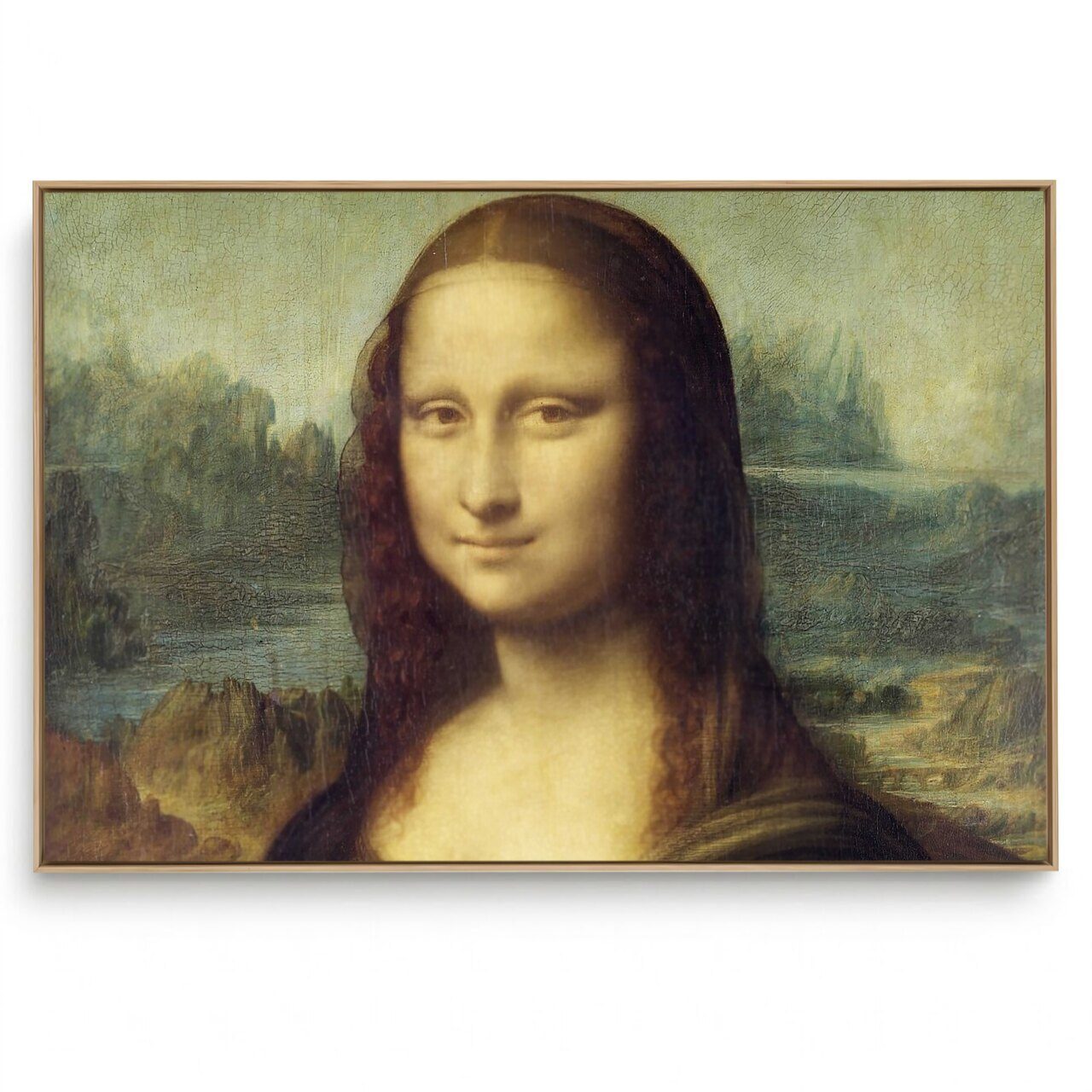 Quadro Decorativo Reprodução Pintores -  Leonardo da Vinci - Mona Lisa Horizontal