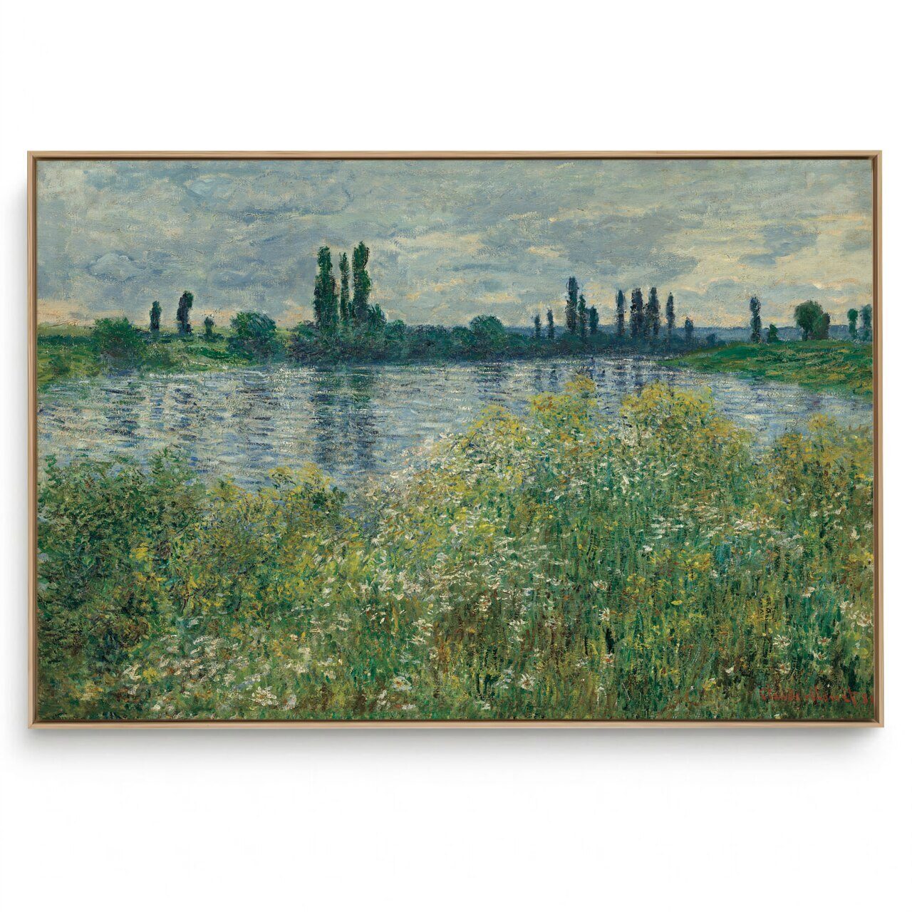 Quadro Decorativo Reprodução Pintores - Claude Monet - Banks of the Seine