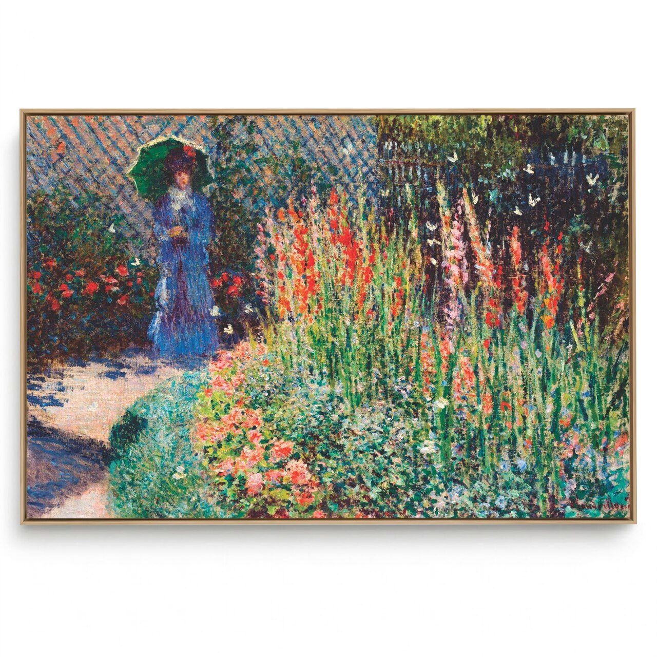 Quadro Decorativo Reprodução Pintores - Claude Monet - Canteiro Redondo de Flores 