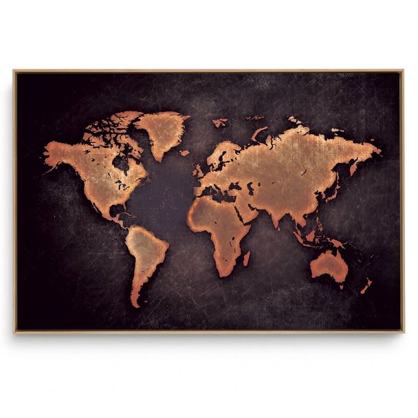 Quadro Decorativo Mapas Mapa Mundi Vintage II