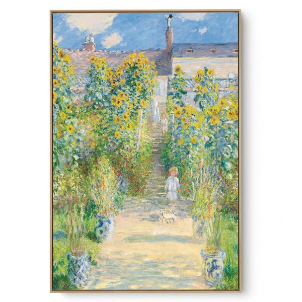 Quadro Decorativo Reprodução Pintores - Claude Monet - The Artist´s Garden at Vétheuil