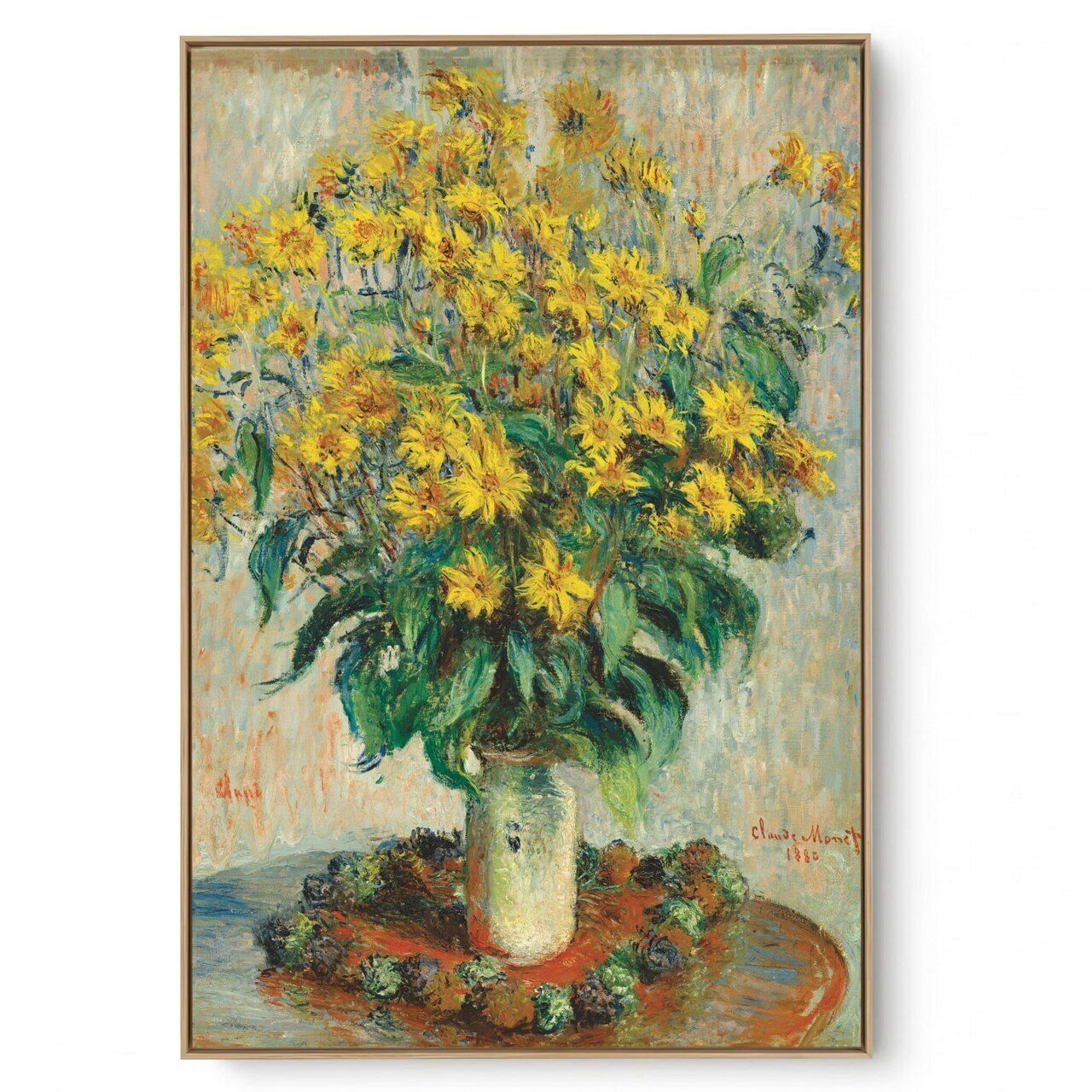 Quadro Decorativo Reprodução Pintores -  Claude Monet - Jerusalem Artichoke Flowers