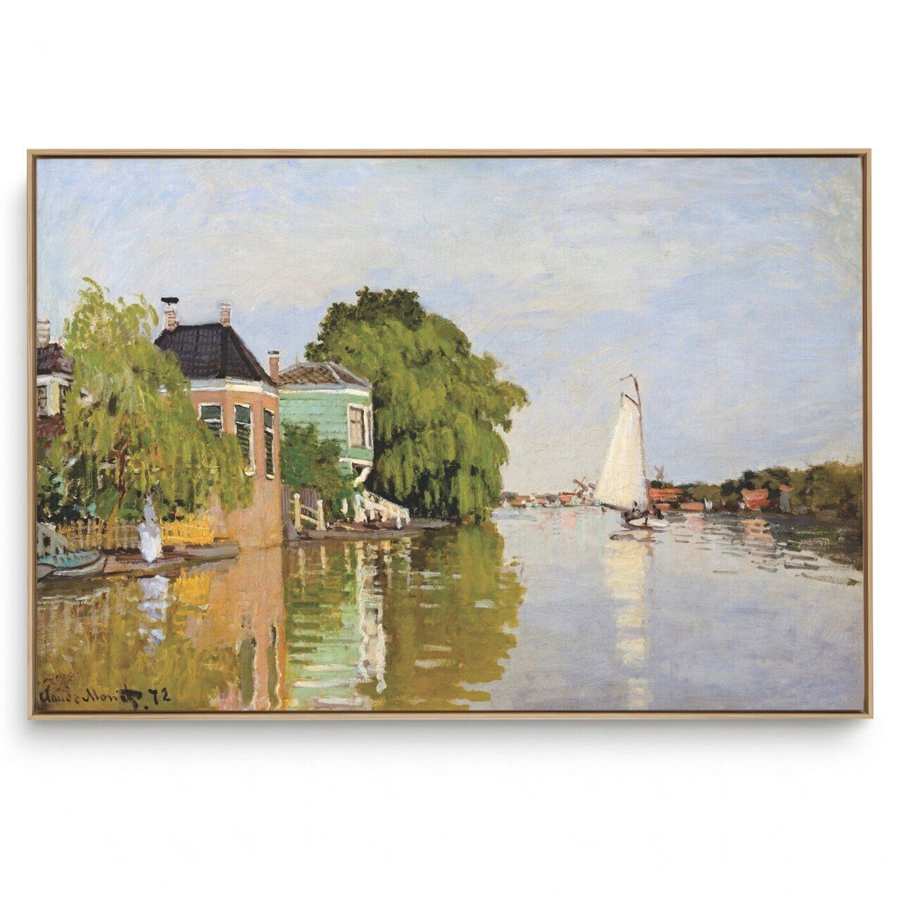 Quadro Decorativo Reprodução Pintores - Claude Monet - Casa no Achterzaan