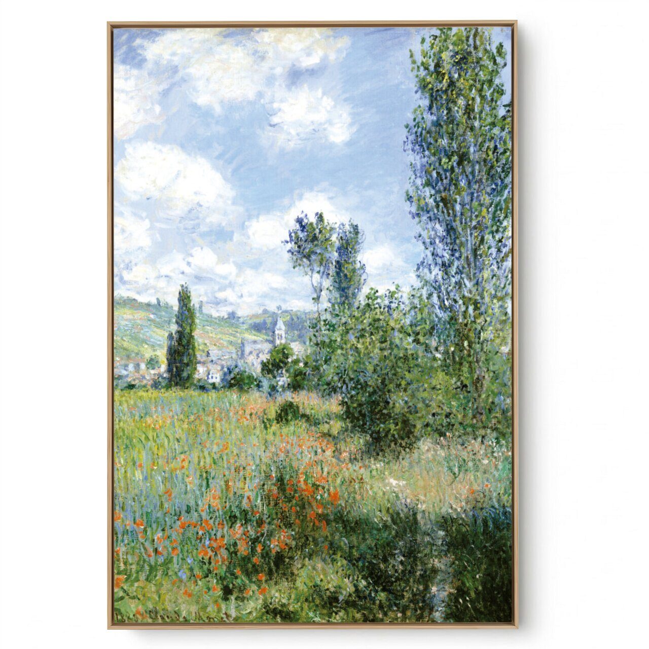 Quadro Decorativo Reprodução Pintores - Claude Monet - Vista de Vétheuil