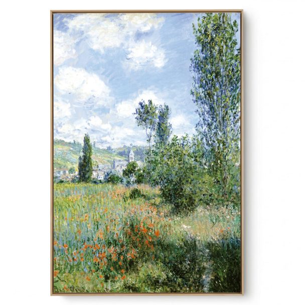 Quadro Decorativo Reprodução Pintores - Claude Monet - Vista de Vétheuil