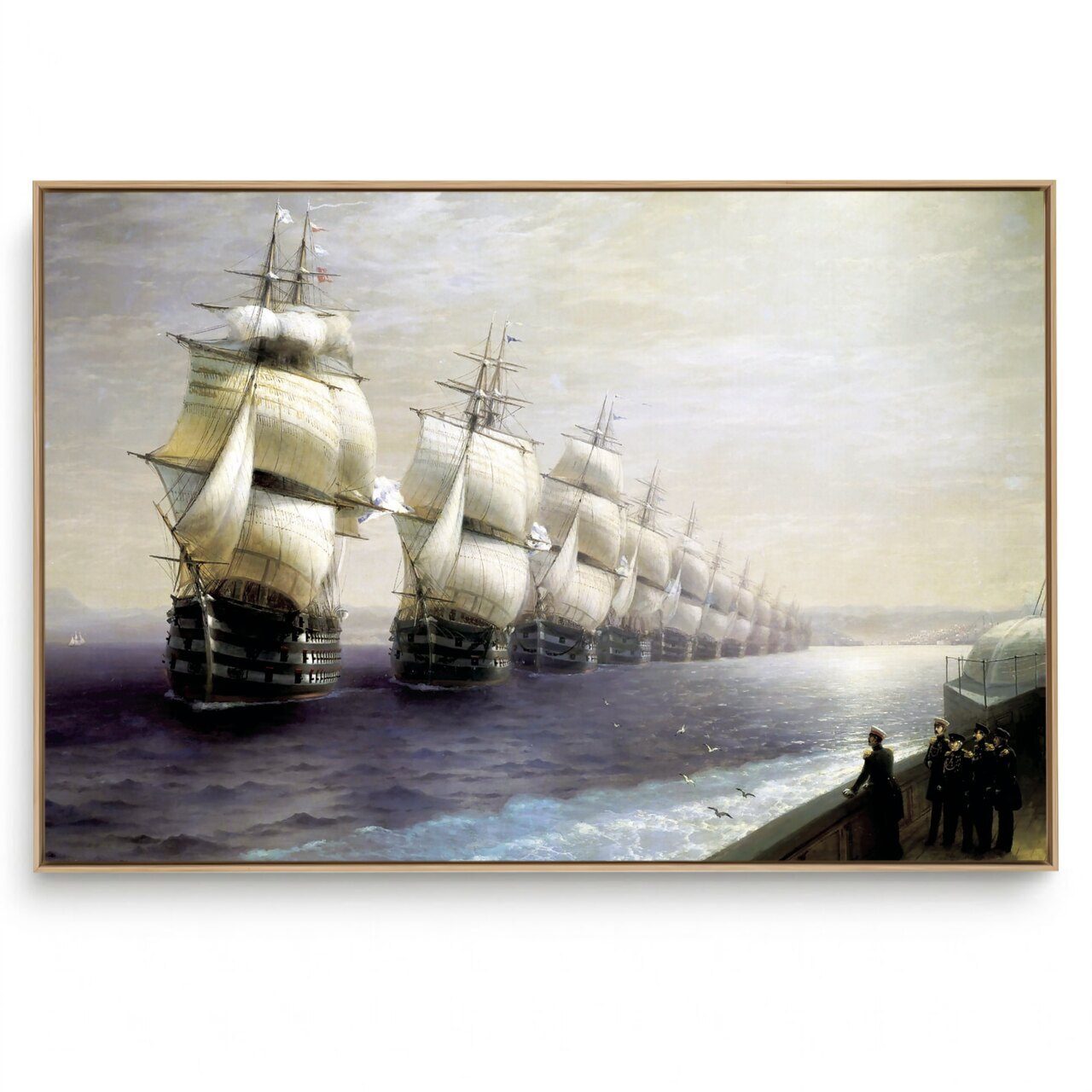 Quadro Decorativo Reprodução de Pintores - Ivan Aivazovsky - A Frota do Mar Preto 