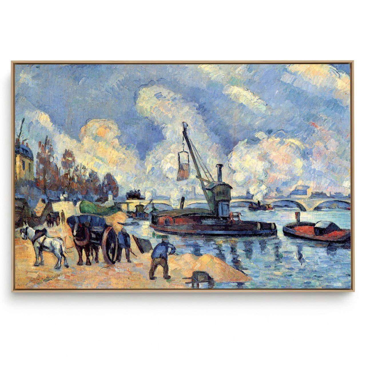 Quadro Decorativo Reprodução Pintores - Paul Cézanne - The Seine at Bercy