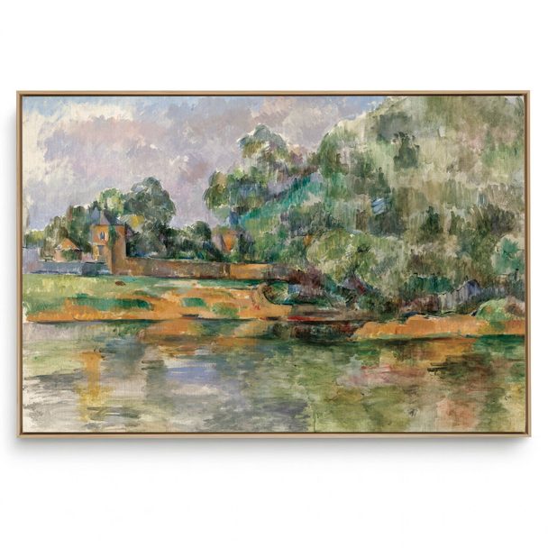Quadro Decorativo Reprodução Pintores - Paul Cézanne - Banks of the Seine at Médan