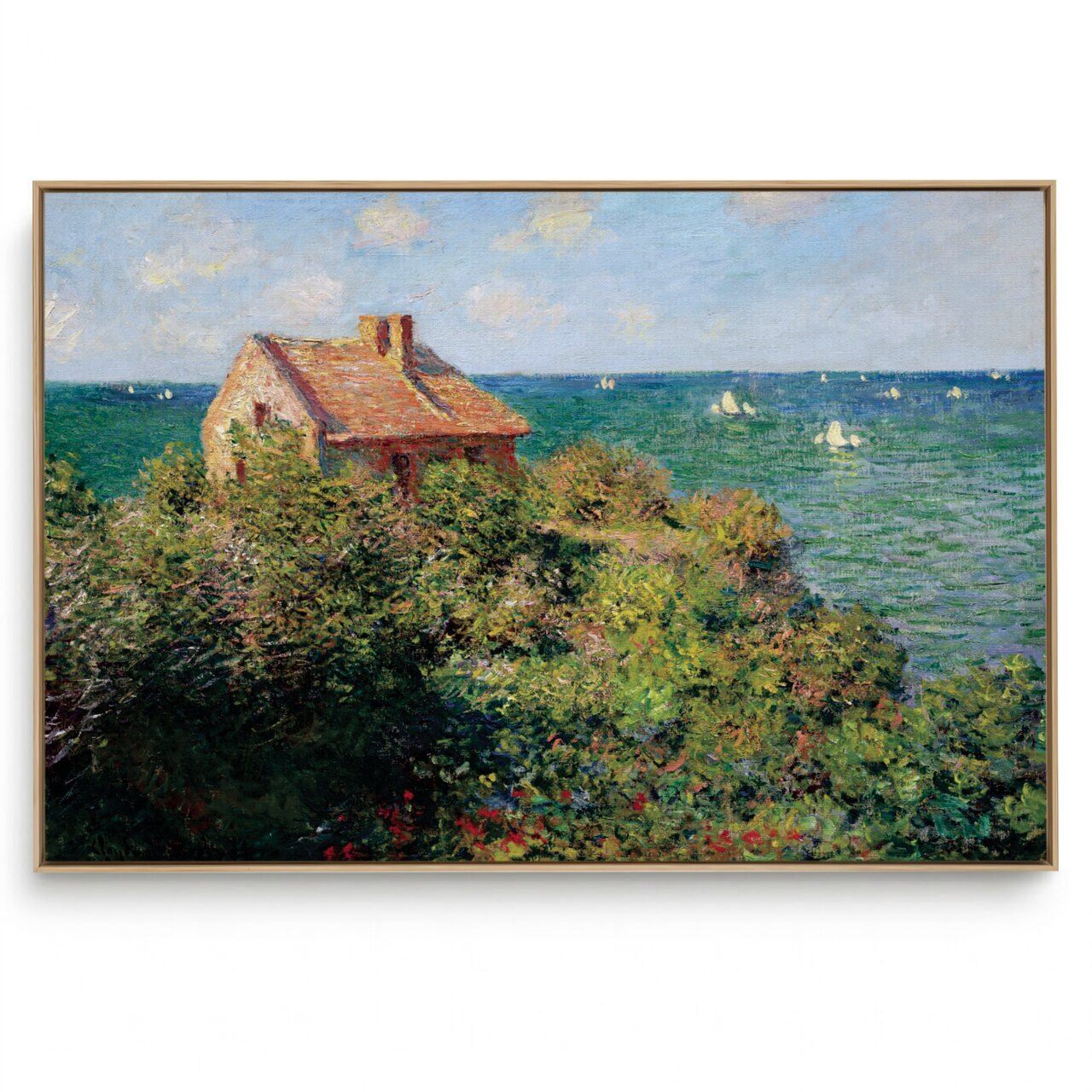 Quadro Decorativo Reprodução Claude Monet - Casa do Pescador em Varengeville