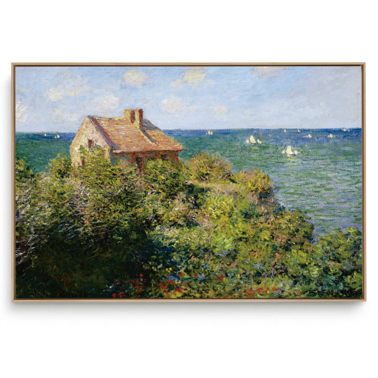 Quadro Decorativo Reprodução Claude Monet - Casa do Pescador em Varengeville