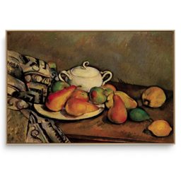 Quadro Decorativo Reprodução Pintores - Paul Cézanne - Still Life with Sugar Basin and Fruit