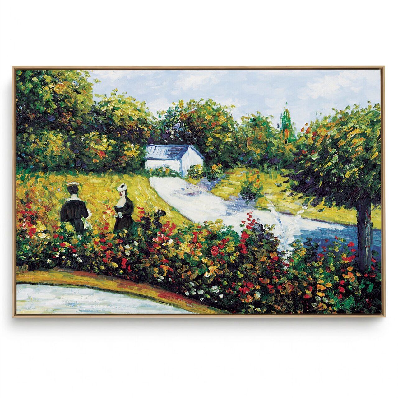 Quadro Decorativo reprodução Pintores - RENOIR - Jardim de Rosas em  Wargemont