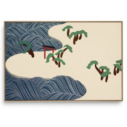 Quadro Decorativo Reprodução Pintores - Kamisaka - Ondas do Oceano