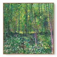 Quadro Decorativo Reprodução Pintores - Van Gogh - Trees and Undergrowth
