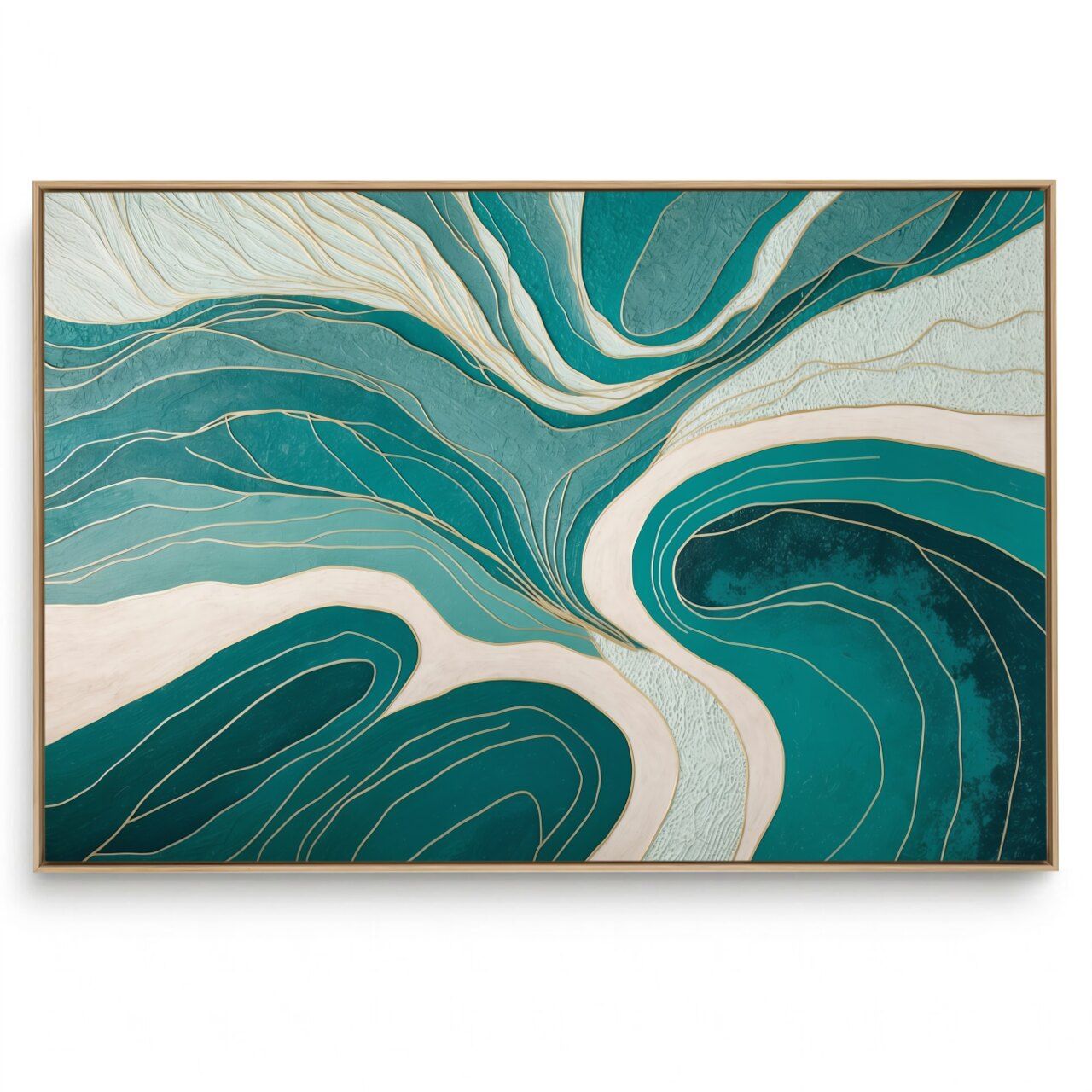 Quadro Decorativo Abstrato Maré Esmeralda