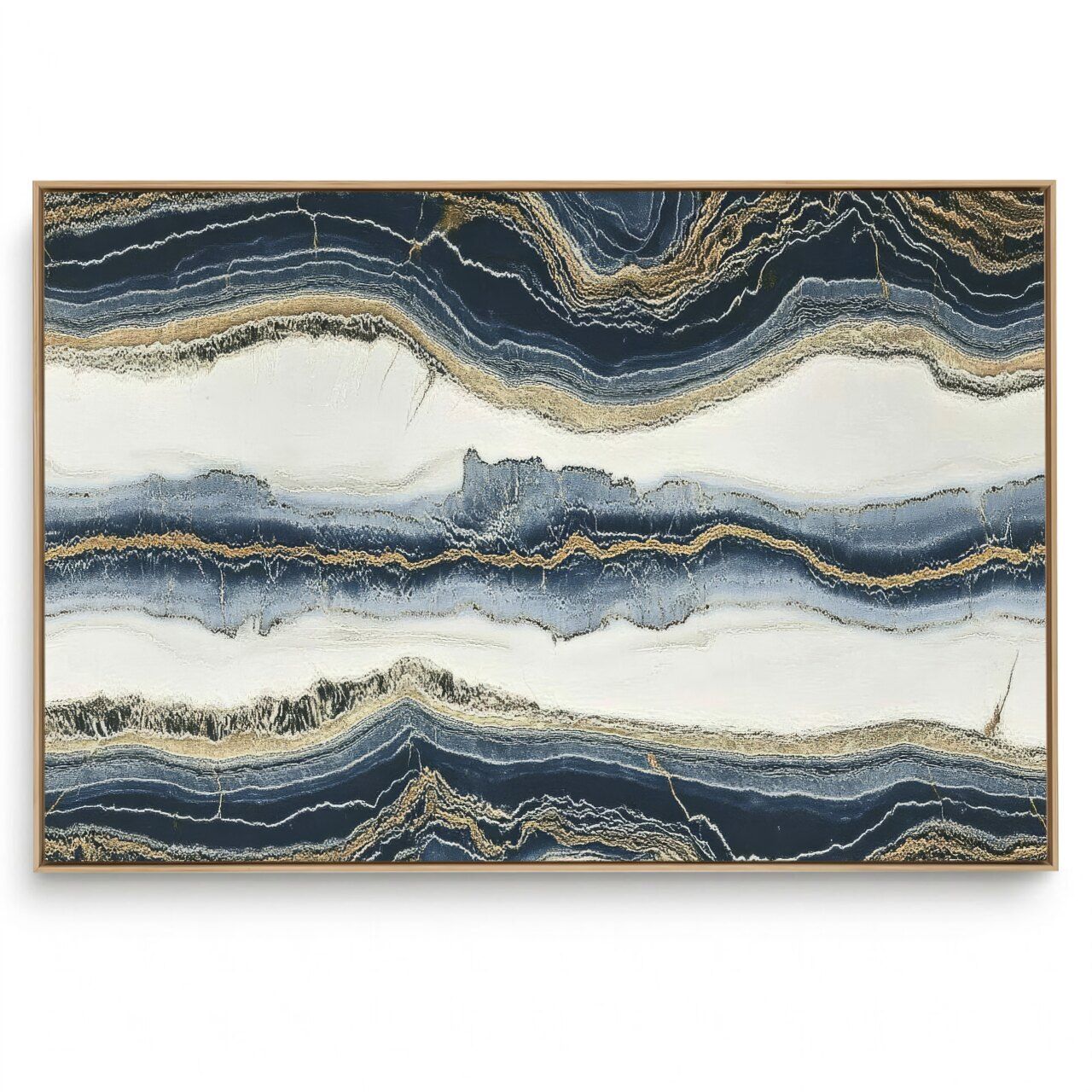 Quadro Decorativo Abstrato Marinho Rústico 