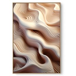 Quadro Decorativo Abstrato Ondas Tons Terracota I