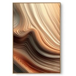 Quadro Decorativo Abstrato Ondas Tons Terracota II