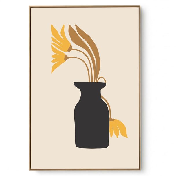 Quadro Decorativo Abs Ocre Line