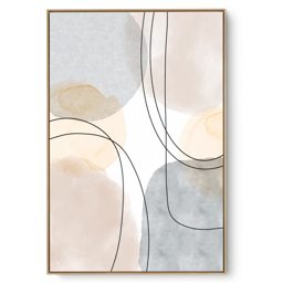 Quadro Decorativo Abstrato Textura Tons Bege VII