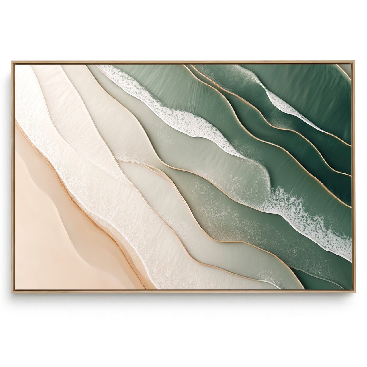 Quadro Decorativo Abstrato Verde Mar I