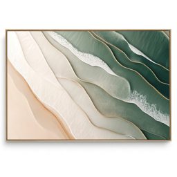 Quadro Decorativo Abstrato Verde Mar I