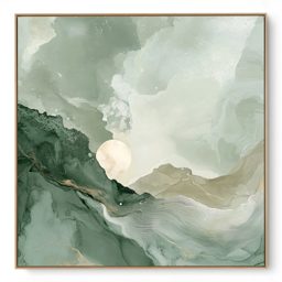 Quadro Decorativo Abstrato Verde Mar III