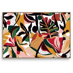 Quadro Decorativo Arte Folhas Único