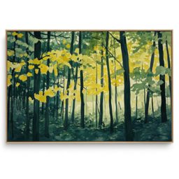 Quadro Decorativo Àrvores Pinceladas II