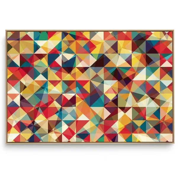 Quadro Decorativo Abstrato Tríplice Colorido
