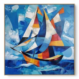 Quadro Decorativo Barco Mosaico I