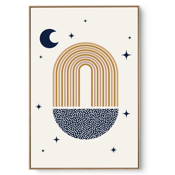 Quadro Decorativo Boho Lua