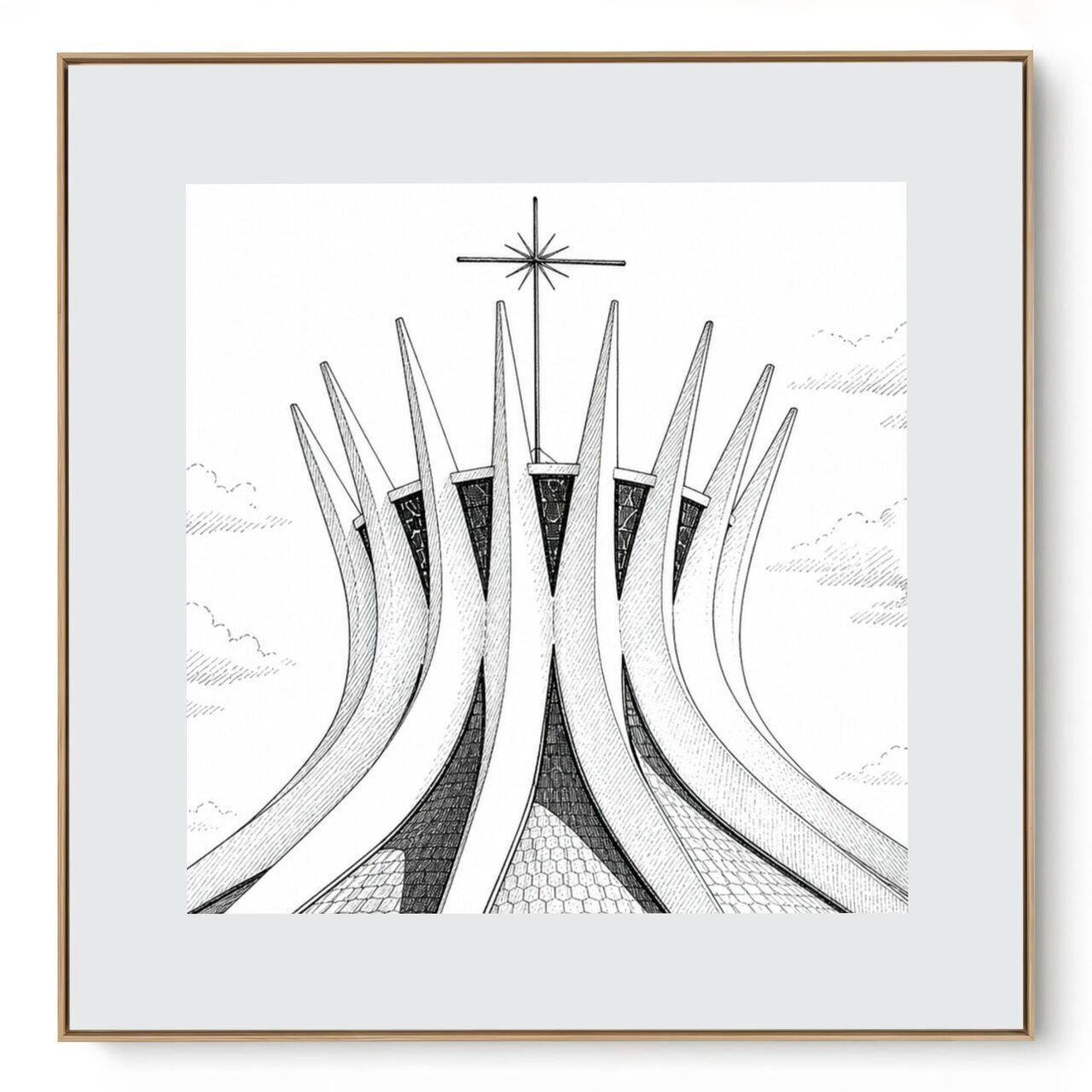 Quadro Decorativo Serie Cidades Brasileiras Brasilia I