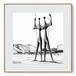 Quadro Decorativo Serie Cidades Brasileiras Brasilia II